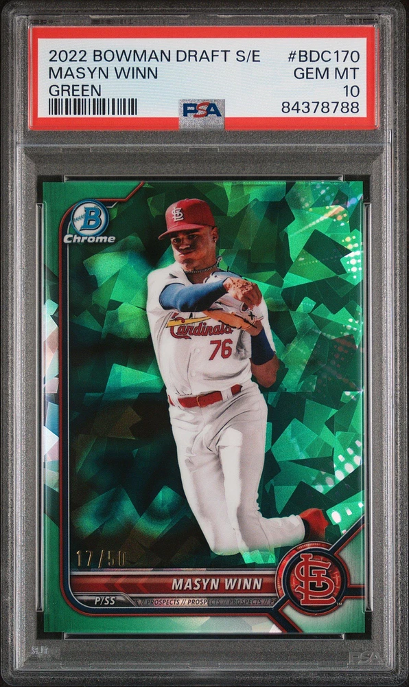 2022 Bowman Draft Chrome Sapphire Edition Bdc170 Masyn Winn PSA 10