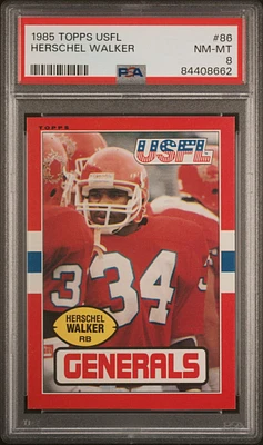 1985 Topps Usfl 86 Herschel Walker PSA 8
