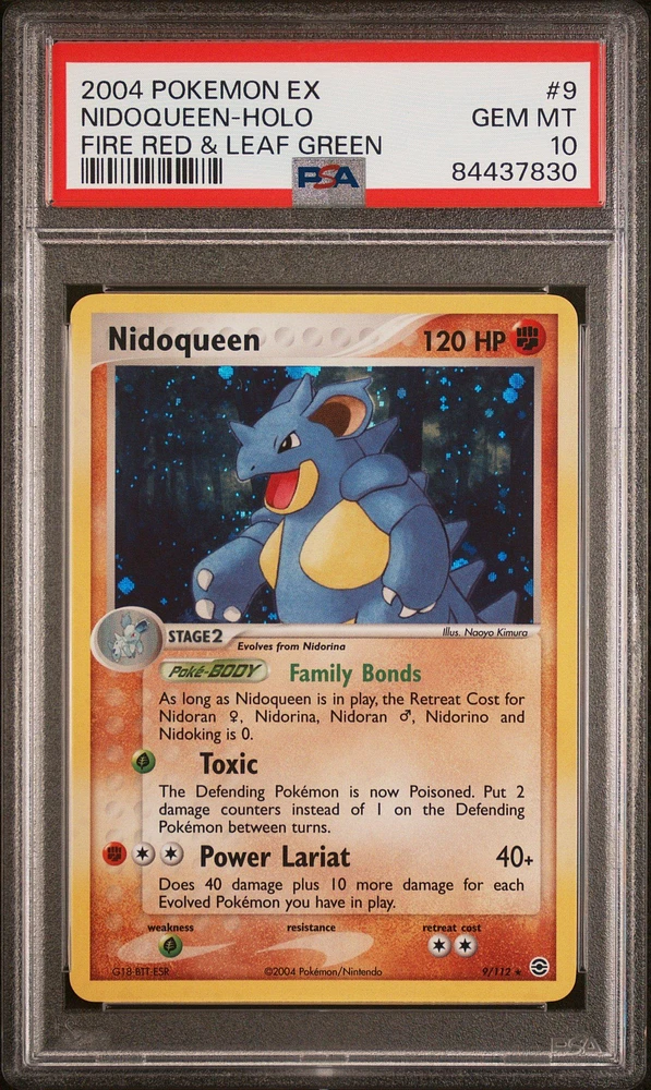 2004 Pokemon Ex Fire Red & Leaf Green 9 Nidoqueen-holo PSA 10