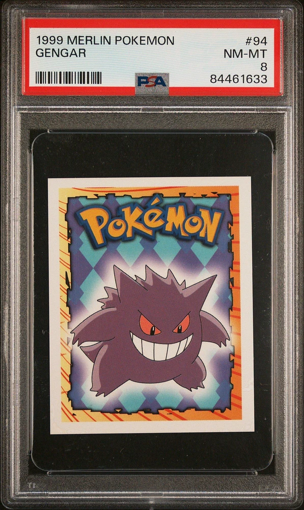 1999 Merlin Pokemon 94 Gengar PSA 8