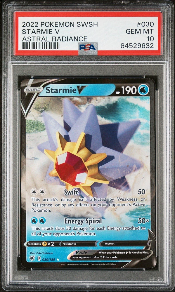 2022 Pokemon Sword & Shield Astral Radiance 030 Starmie V PSA 10