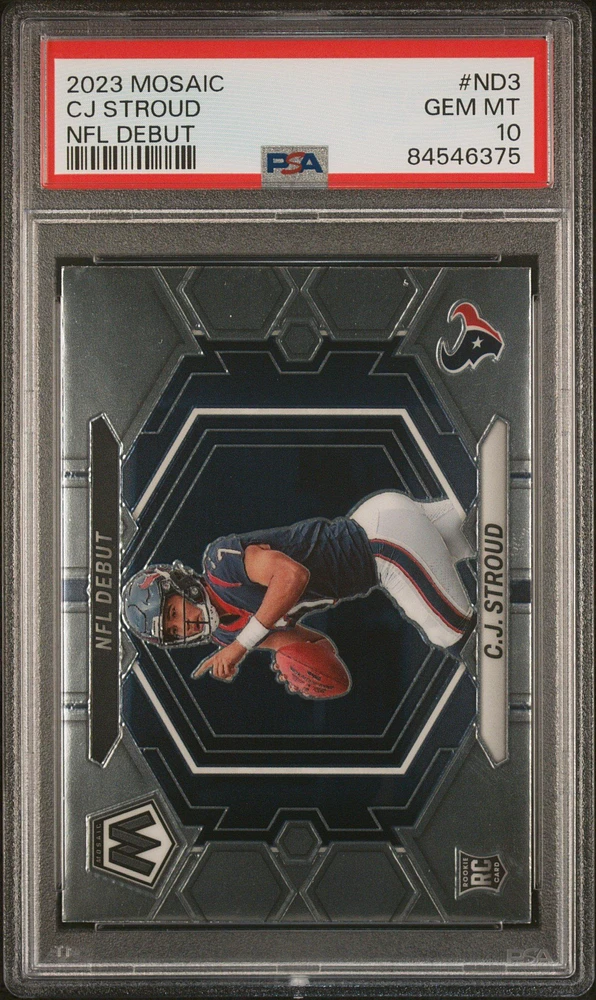 2023 Panini Mosaic Nfl Debut Nd3 Cj Stroud PSA