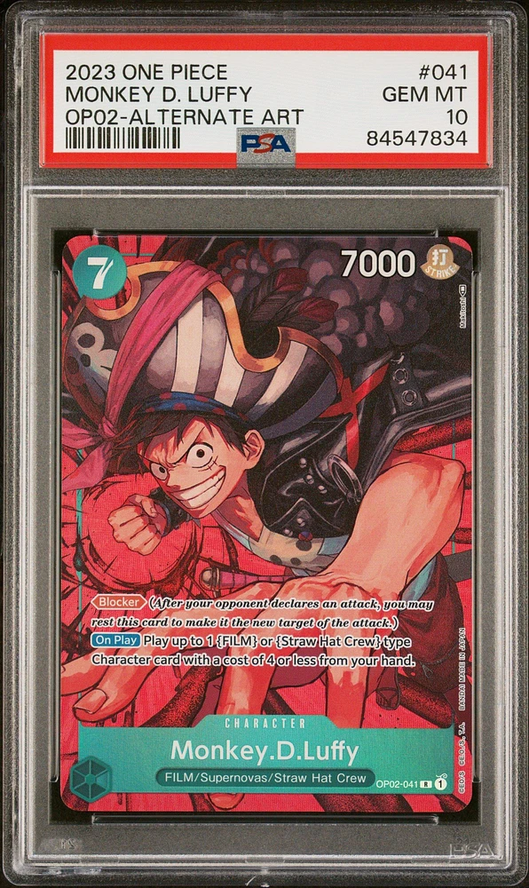 2023 One Piece Paramount War Monkey D. Luffy Alternate Art PSA 10