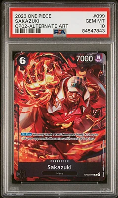2023 One Piece Paramount War 099 Sakazuki Alternate Art PSA 10