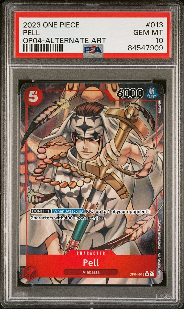 2023 One Piece Op04-kingdoms Of Intrigue 013 Pell Alternate Art PSA 10