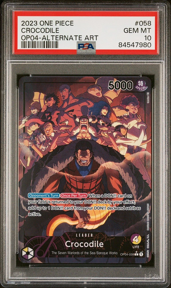 2023 One Piece Kingdoms Of Intrigue 058 Crocodile PSA 10