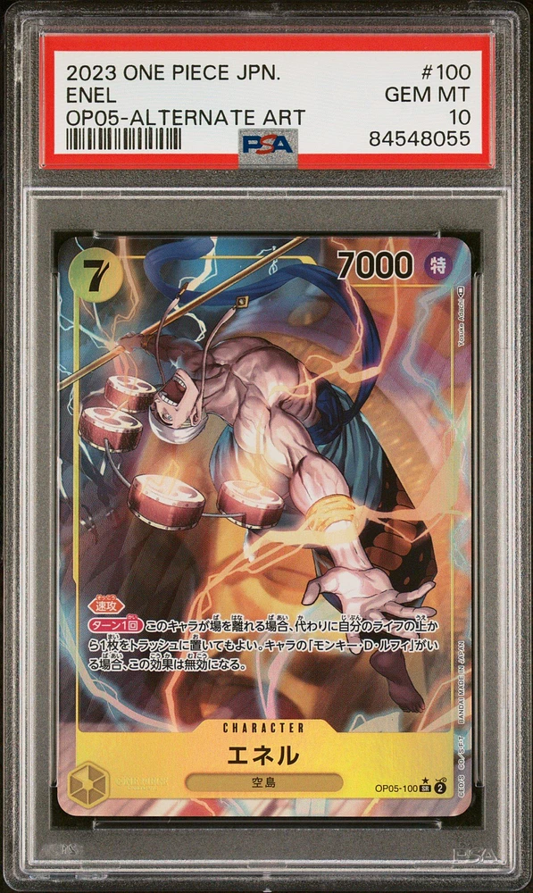 2023 One Piece Japanese Awakening Of The New Era Enel Alternate Art PSA 10
