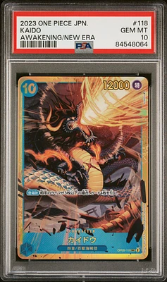 2023 One Piece Japanese Awakening Of The New Era 118 Kaido PSA 10