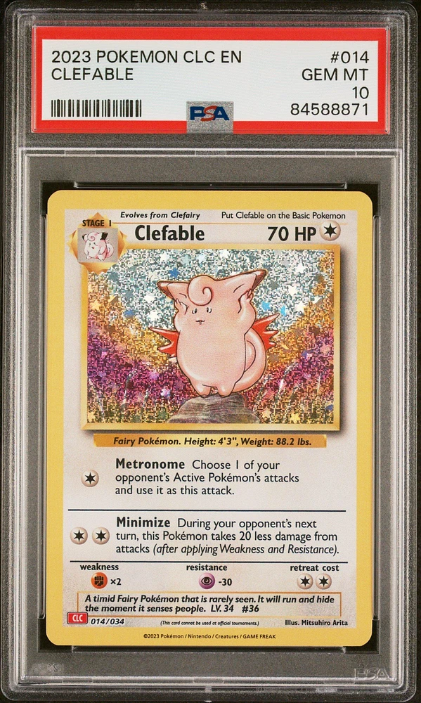 2023 Pokemon Clc-trading Card Game Classic Charizard & Ho-oh Ex Deck 014 Clefable PSA