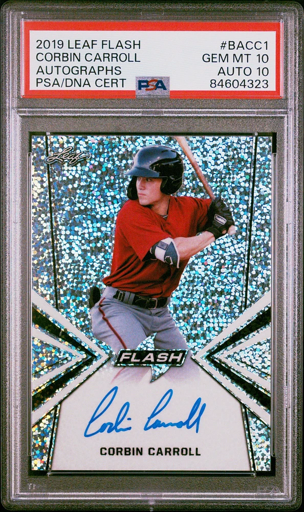 2019 Leaf Flash Autographs Bacc1 Corbin Carroll PSA 10