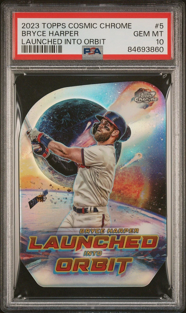 2023 Topps Cosmic Chrome Launched Into Orbit 5 Bryce Harper PSA 10