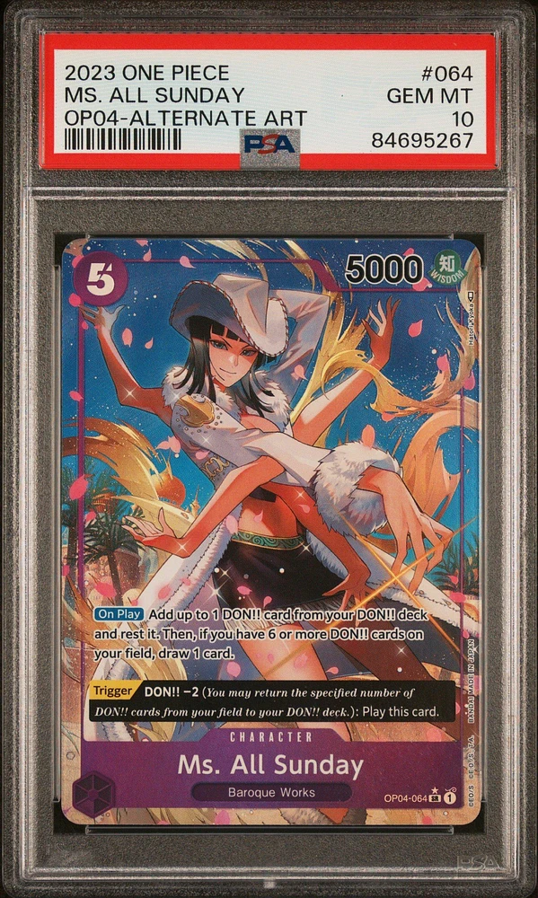 2023 One Piece Kingdoms Of Intrigue 064 Ms. All Sunday Alternate Art PSA 10