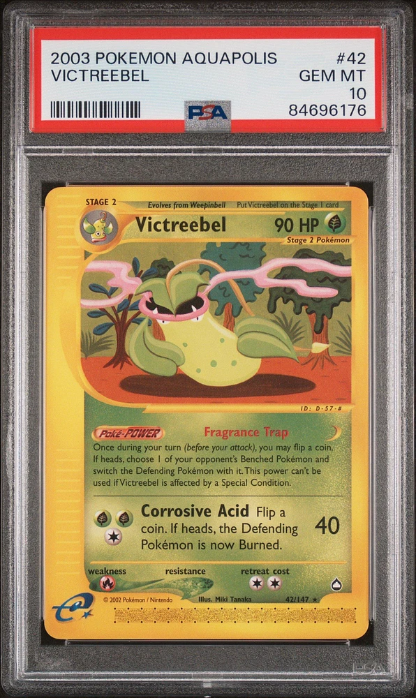 2003 Pokemon Aquapolis 42 Victreebel PSA 10
