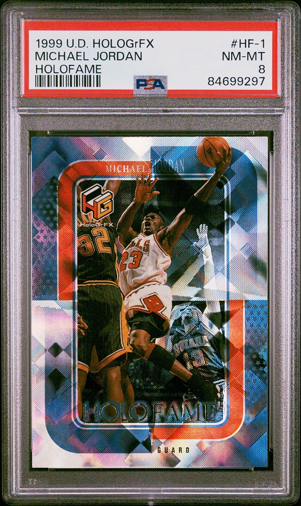 1999 Upper Deck Hologrfx Holofame Hf-1 Michael Jordan PSA 8