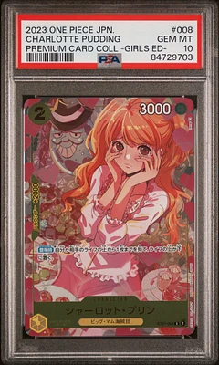 2023 One Piece Japanese Premium Card Collection -girls Edition- 008 Charlotte Pudding PSA 10