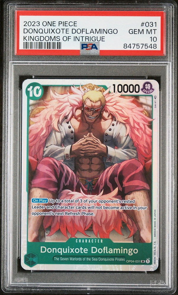 2023 One Piece Kingdoms Of Intrigue 031 Donquixote Doflamingo PSA 10