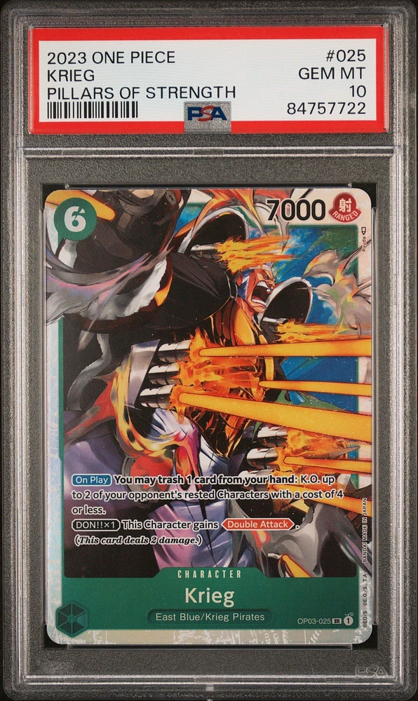 2023 One Piece Pillars Of Strength 025 Krieg PSA 10