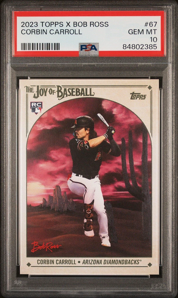 2023 Topps X Bob Ross The Joy Of Baseball 67 Corbin Carroll PSA 10