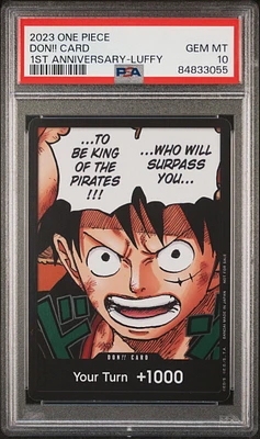 2023 One Piece 1st Anniversary Don!! Card Pack Don!! Card Luffy PSA 10