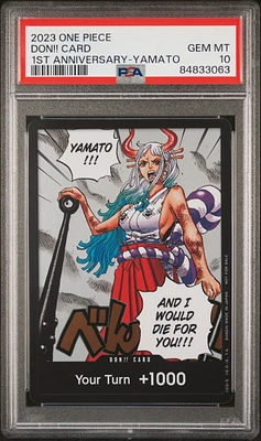 2023 One Piece 1st Anniversary Don!! Card Pack Don!! Card Yamato PSA 10