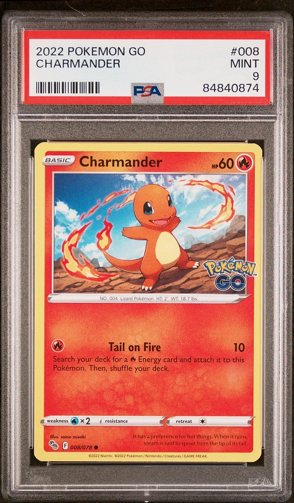2022 Pokemon Go 008 Charmander PSA 9