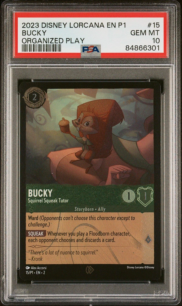 2023 Disney Lorcana En P1-promo 15 Bucky PSA 10