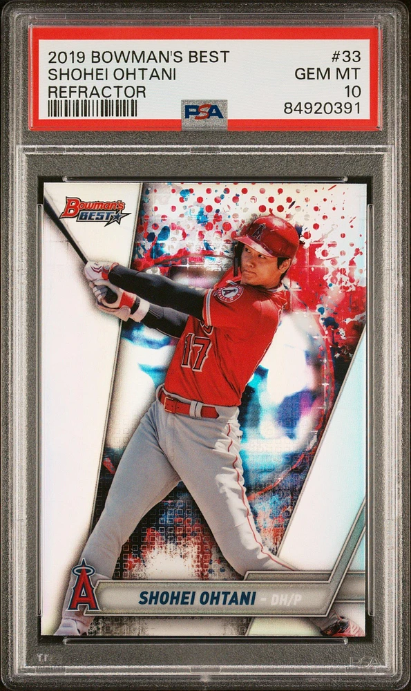 2019 Bowman's Best 33 Shohei Ohtani Refractor PSA 10