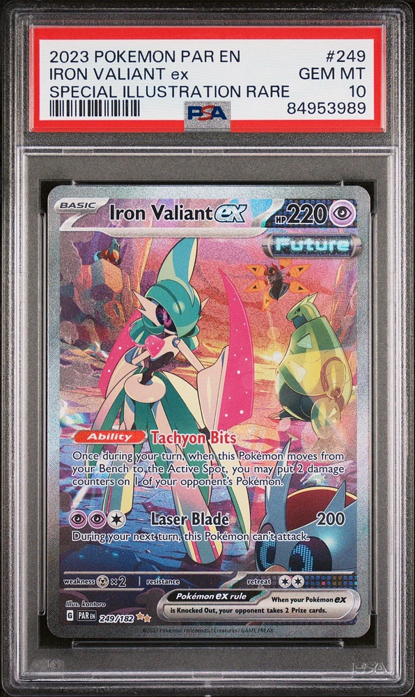 2023 Pokemon Par En-paradox Rift Iron Valiant Ex PSA