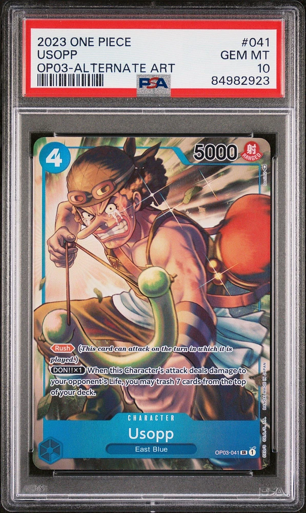 2023 One Piece Pillars Of Strength 041 Usopp Alternate Art PSA 10