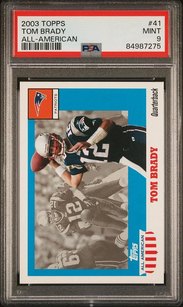 2003 Topps All-american 41 Tom Brady PSA 9