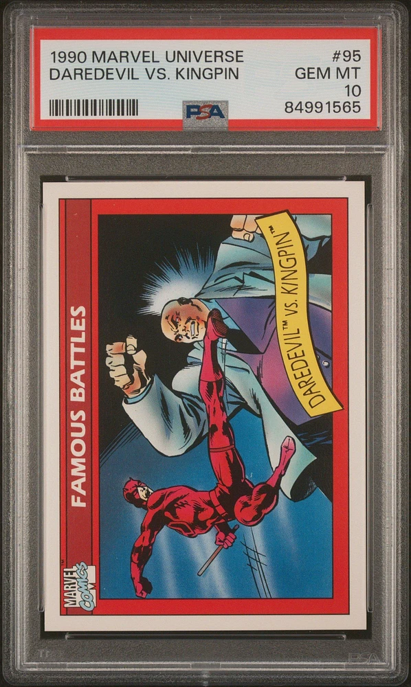 1990 Marvel Universe 95 Daredevil Vs. Kingpin PSA 10