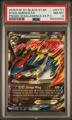 2016 Pokemon Xy Black Star Promo Xy171 M Salamence Ex Mega Salamence Ex Premium Collection PSA 8