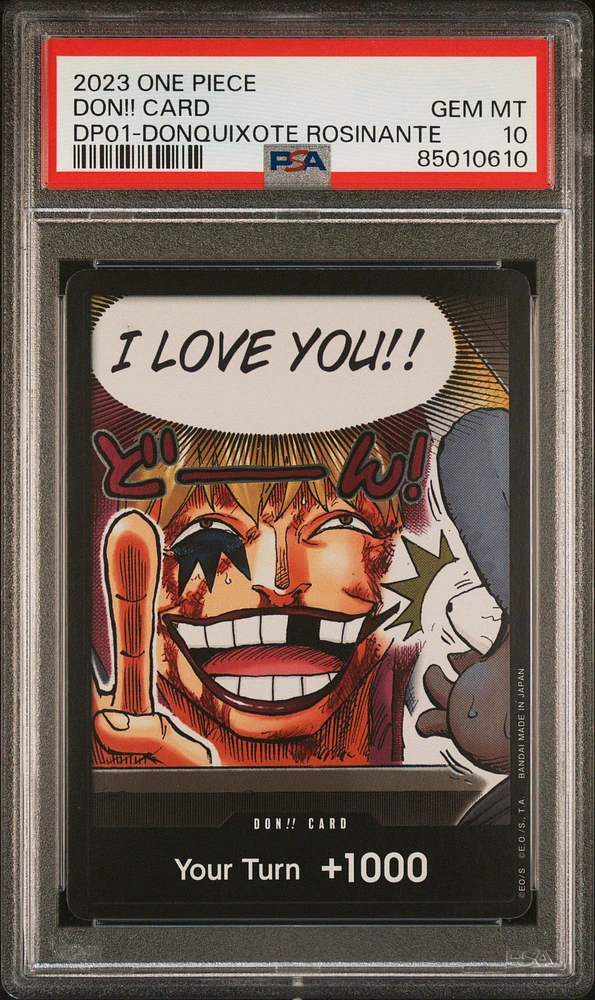 2023 One Piece Double Pack Volume 1 Don!! Card Donquixote Rosinante PSA 10