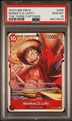 2023 One Piece Ultra Deck-the Three Captains Monkey D. Luffy PSA 10