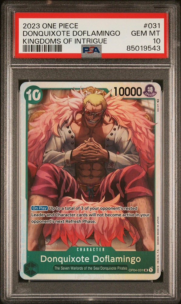 2023 One Piece Kingdoms Of Intrigue 031 Donquixote Doflamingo PSA 10