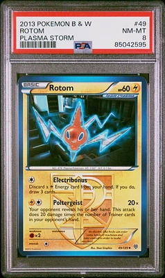 2013 Pokemon Black & White Plasma Storm 49 Rotom PSA 8