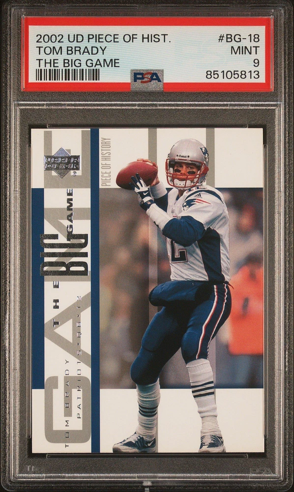 2002 Upper Deck Piece Of History The Big Game Bg-18 Tom Brady PSA 9