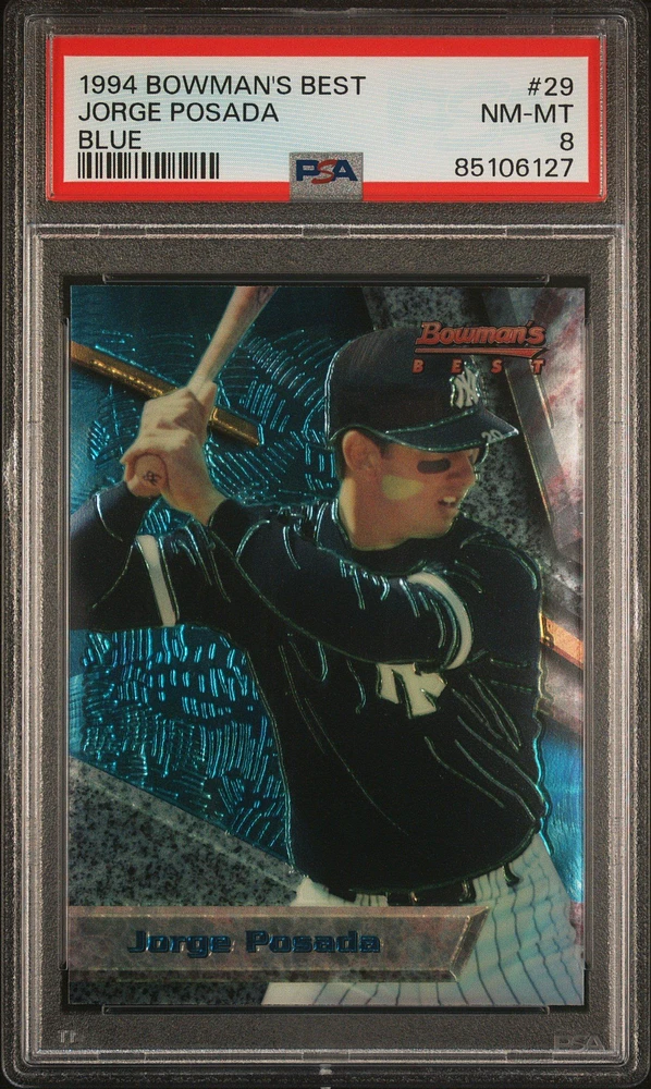 1994 Bowman's Best 29 Jorge Posada Blue PSA 8