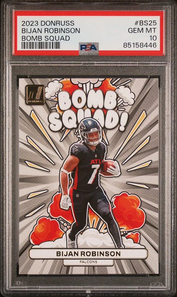 2023 Panini Donruss Bomb Squad Bs25 Bijan Robinson PSA 10