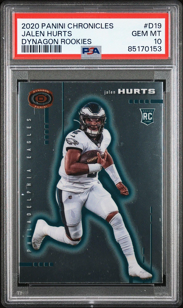 2020 Panini Chronicles Dynagon Rookies D19 Jalen Hurts PSA 10