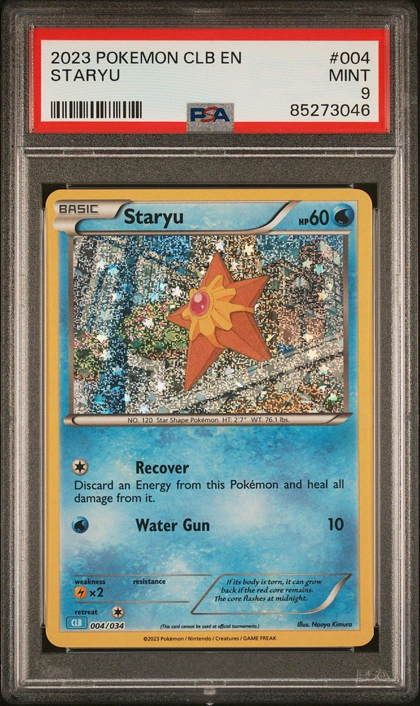2023 Pokemon Clb-trading Card Game Classic Blastoise & Suicune Ex Deck 004 Staryu PSA 9