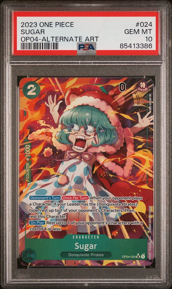 2023 One Piece Kingdoms Of Intrigue 024 Sugar Alternate Art PSA 10