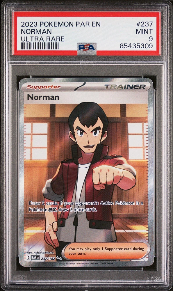 2023 Pokemon Par En-paradox Rift 237 Norman Ultra Rare PSA