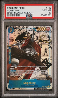 2023 One Piece Pillars Of Strength 122 Sogeking Manga Alternate Art PSA 10