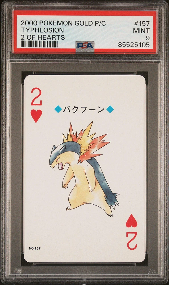 2000 Pokemon Gold Version Playing Cards 157 Typhlosion PSA 9