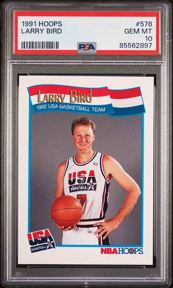 1991 Hoops 576 Larry Bird PSA 10