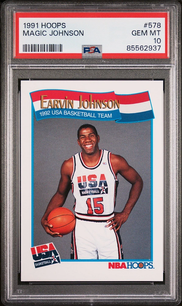 1991 Hoops 578 Magic Johnson PSA 10