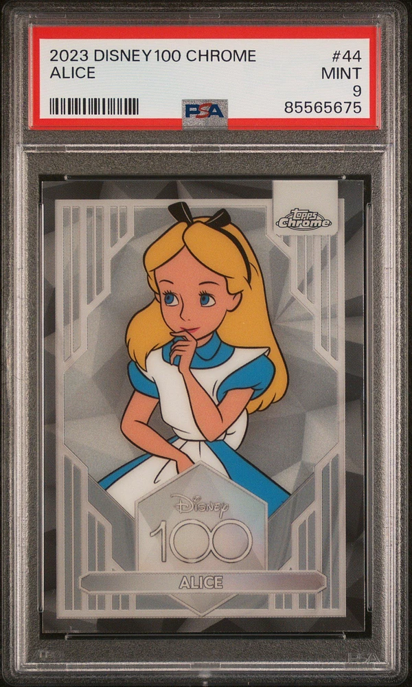 2023 Topps Chrome Disney100 44 Alice PSA 9