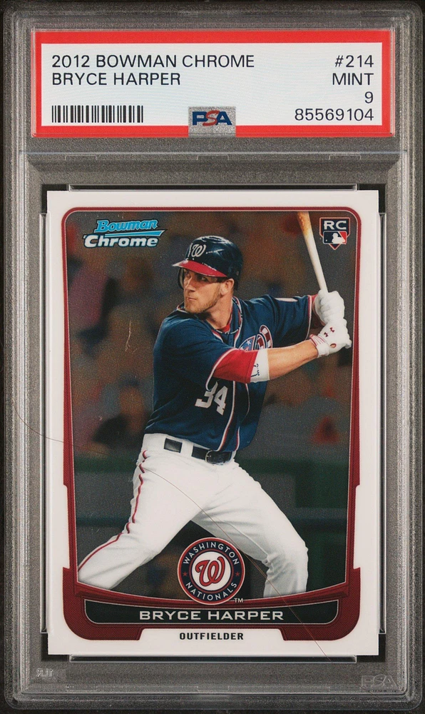 2012 Bowman Chrome 214 Bryce Harper PSA 9