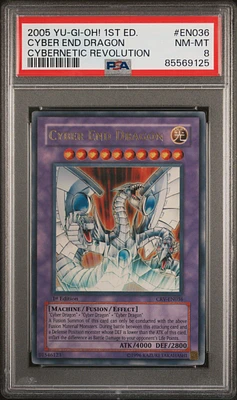 2005 Yu-gi-oh! Crv-cybernetic Revolution En036 Cyber End Dragon 1st Edition PSA 8